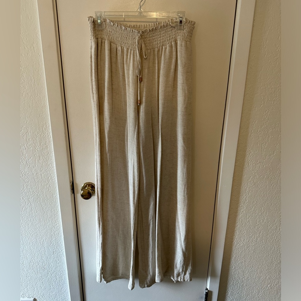 Allie Rose Wide Leg Pant with Smocked Top
